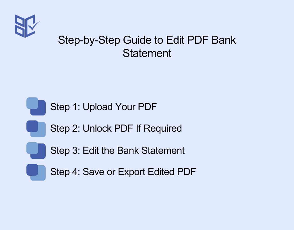 Step-by-Step Guide to Edit PDF Bank Statement